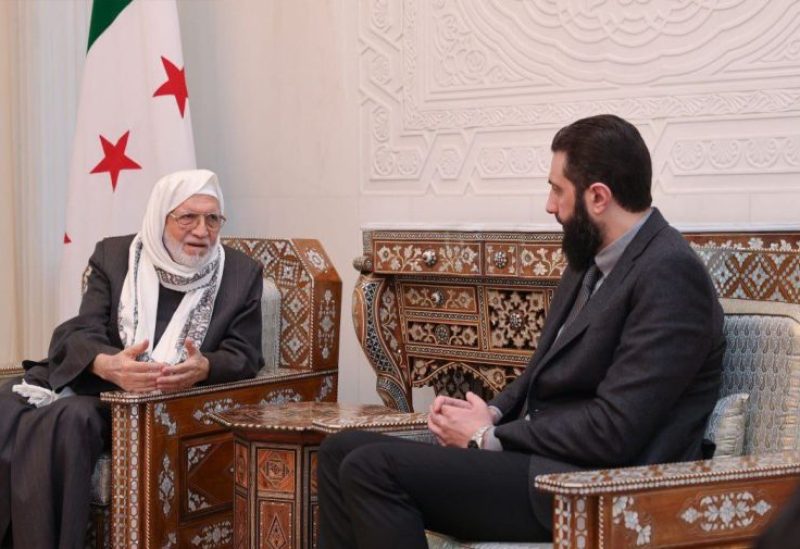 أحمد الشرع والشيخ أسامة الرفاعي - سانا