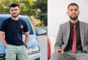 الشهيدان نزال والشلبي اللذان ارتقيا بعد اشتباك مع قوات الاحتلال في جنين - المركز الفلسطيني للإعلام
