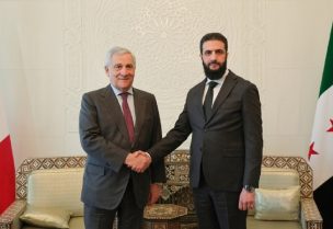 قائد الإدارة السورية الجديدة أحمد الشرع يستقبل وفد الجمهورية الإيطالية الذي يرأسه وزير الخارجية أنطونيو تاياني