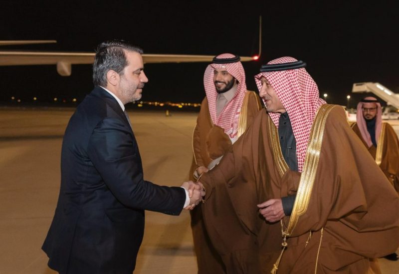وزير الخارجية السوري أسعد الشيباني يصل إلى الرياض. (وكالة الأنباء السغودية)