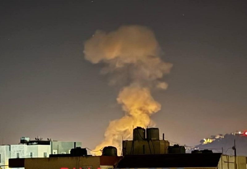 صورة من الانفجار في حي الدير بالنبطية الفوقا