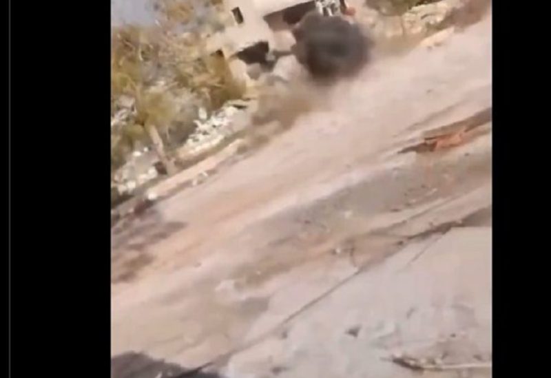 صورة من الفيديو من بلدة بني حيان