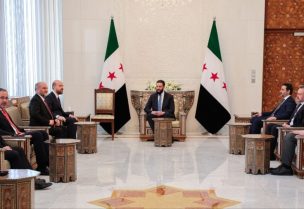 وفد تركي ضم رئيس مجلس أمناء وقف "نشر العلم" بلال أردوغان، في لقاء مع الرئيس السوري أحمد الشرع - سانا