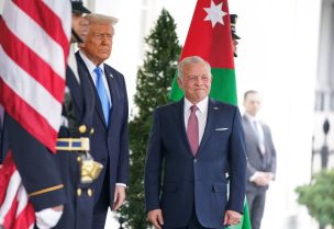من لقاء الرئيس الأميركي دونالد ترامب مع العاهل الأردني الملك عبد الله في البيت الأبيض في واشنطن، الولايات المتحدة الأمريكية، 11 فبراير/شباط 2025. رويترز