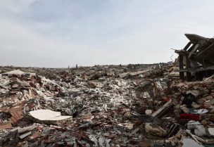 مبانٍ مدمرة جراء العدوان الاسرائيلي على قرية كفركلا في جنوب لبنان، 19 فبراير/شباط 2025. رويترز