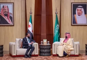 الأمير محمد بن سلمان والرئيس السوري أحمد الشرع