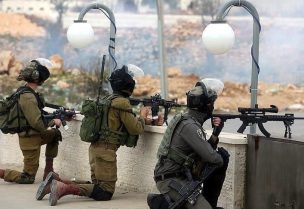 الجيش الإسرائيلي يطلق النار تجاه الفلسطينيين