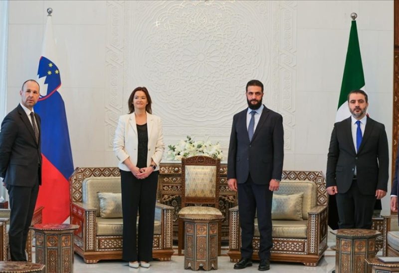 الرئيس السوري أحمد الشرع يلتقي وزيرة خارجية سلوفينيا