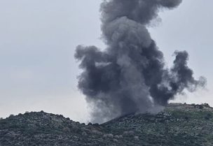 غارة إسرائيلية بين بلدتَي دير قانون النهر ومعروب جنوب لبنان