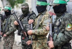 مقاتلون من كتائب الشهيد عز الدين القسام الجناح العسكري لحركة حماس. رويترز
