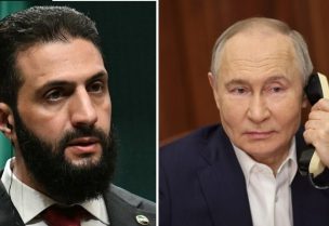 الرئيس السوري أحمد الشرع ونظيرة الروسي بوتين