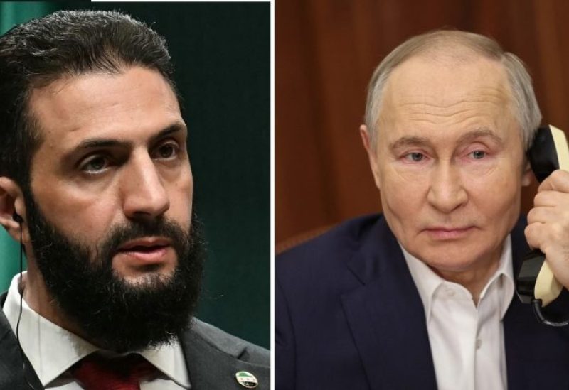 الرئيس السوري أحمد الشرع ونظيرة الروسي بوتين