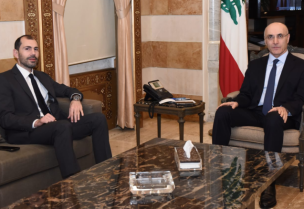 عضو تكتل "الاعتدال الوطني" النائب أحمد الخير اليوم، مع وزير الداخلية والبلديات أحمد الحجار