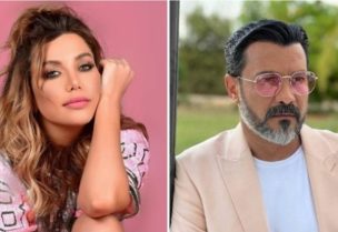الفنان المصري محمد رجب و الفنانة اللبنانية دانا الحلبي