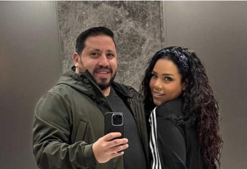 الفنانة شيماء سيف وزوجها محمد كارتر