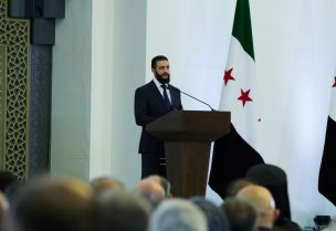 لرئيس السوري أحمد الشرع خلال مؤتمر الاعلان عن الحكومة الجديدة