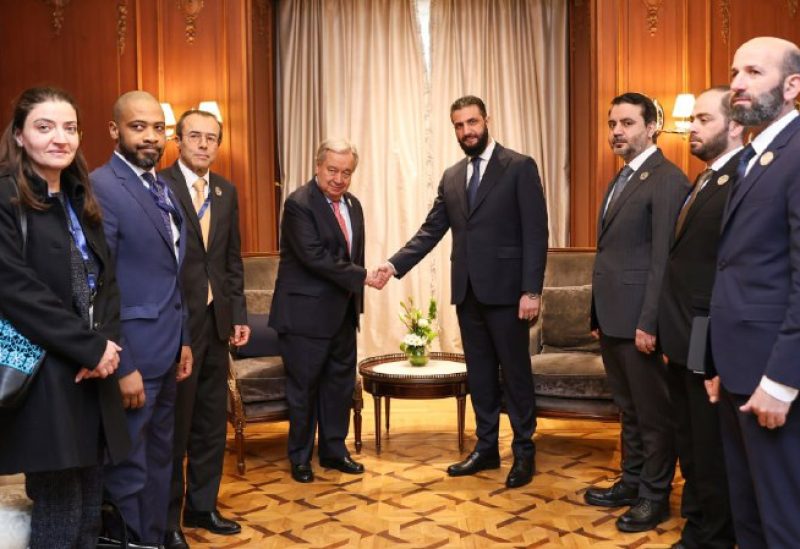 الرئيس السوري أحمد الشرع يلتقي بالأمين العام للأمم المتحدة أنطونيو غوتيريش