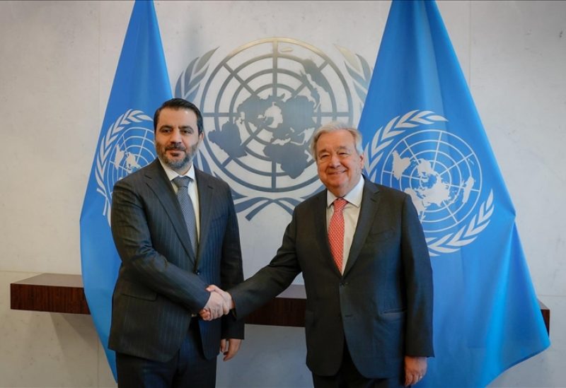الأمين العام للأمم المتحدة أنطونيو غوتيريش، يلتقي بوزير الخارجية السوري أسعد الشيباني في نيويورك