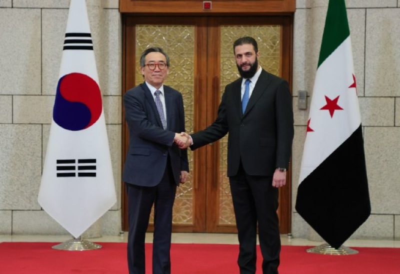 الرئيس السوري أحمد الشرع ووزير الخارجية الكوري الجنوبي تشو تاي يول