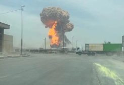 انفجار بميناء رجائي في بندر عباس في إيران