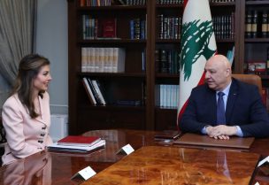 نائبة المبعوث الأميركي إلى الشرق الأوسط مورغان أورتاغوس خلال لقاء رئيس الجمهوريّة جوزاف عون في قصر بعبدا