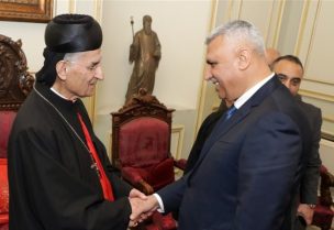المدير العام للأمن العام اللواء حسن شقير يلتقي البطريرك الماروني الكاردينال مار بشارة بطرس الراعي