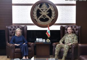 قائد الجيش العماد رودولف هيكل يستقبل المنسقة الخاصة للأمم المتحدة في لبنان جينين هينيس-بلاسخارت