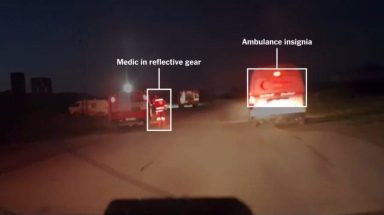 من القيديو الذي نشرته نيويورك تايمز من هاتف المسعف الفلسطيني الذي استشهد في المجزرة الاسرائيلية بحق طواقم الاسعاف