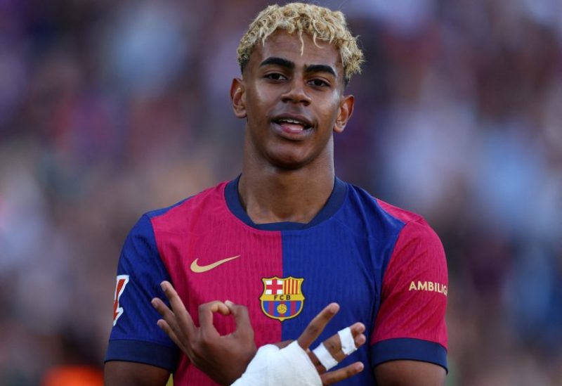 لاعب برشلونة لامين جمال. رويترز