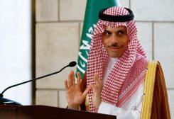 وزير الخارجية السعودي الأمير فيصل بن فرحان آل سعود يحضر مؤتمراً صحفياً مع وزير الخارجية السوري أسعد حسن الشيباني (ليس في الصورة)، في دمشق، سوريا، 31 مايو/أيار 2025. رويترز