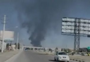 حريق ضخم بمصنع دراجات في مشهد