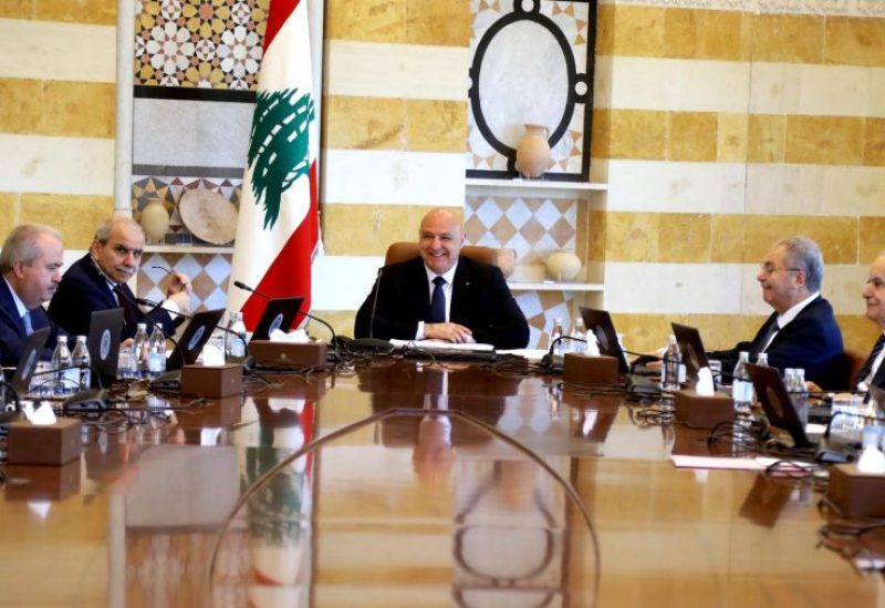 مجلس الوزراء، في قصر بعبدا، برئاسة رئيس الجمهورية العماد جوزاف عون وبدعوة وحضور رئيس الحكومة نواف سلام والوزراء