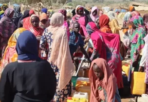 نازحين سودانيين تعبيرية