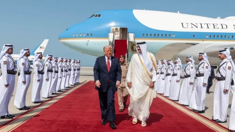 الرئيس ترامب في قطر - مصدر الصورة: الديوان الأميري