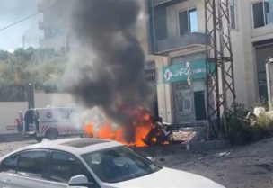الغارة الاسرائيلية على عين بعال في قضاء صور