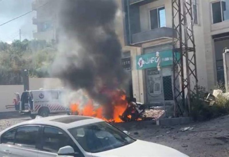 الغارة الاسرائيلية على عين بعال في قضاء صور