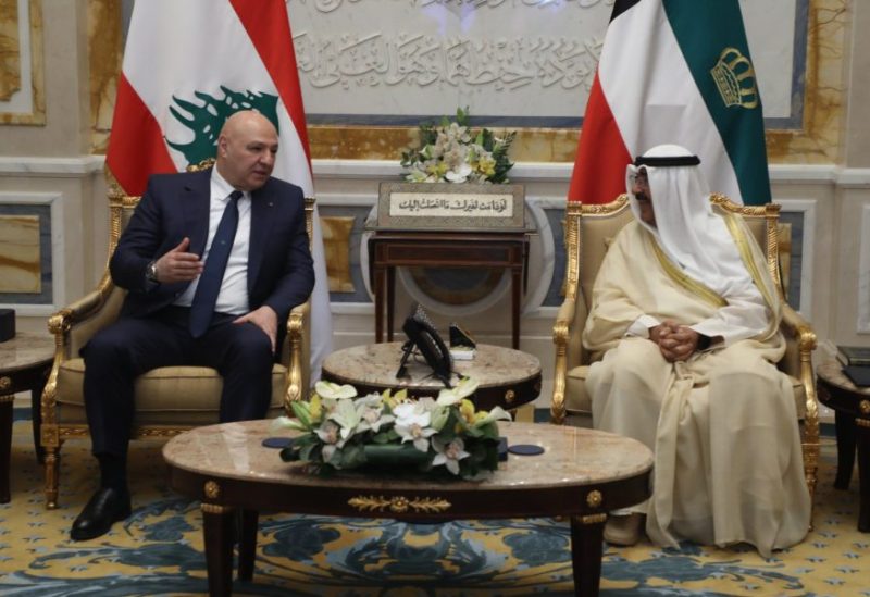 رئيس الجمهورية العماد جوزاف عون وأمير دولة الكويت الشيخ مشعل الأحمد الجابر الصباح