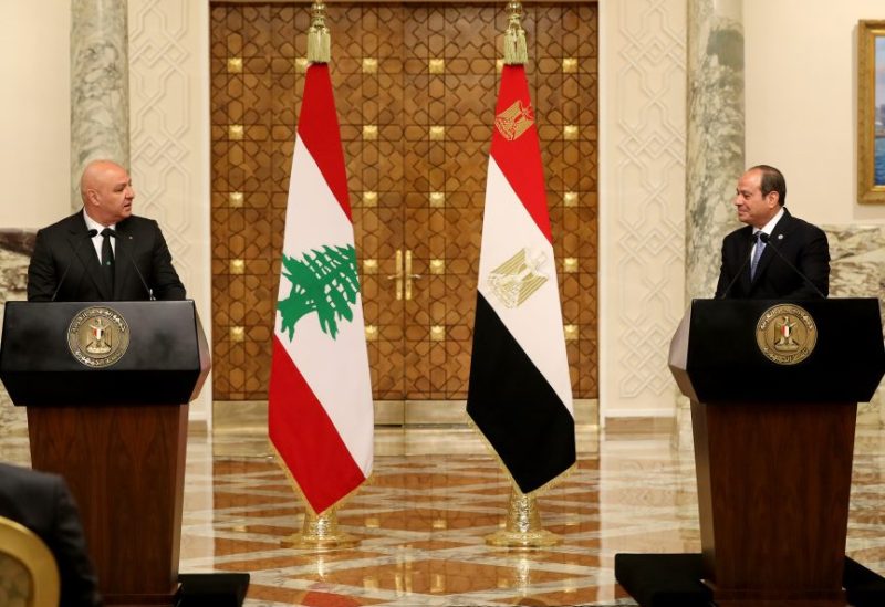 من المؤتمر الصحافي الذي عقد بين الرئيس جوزاف عون والرئيس المصري عبد الفتاح السيسي