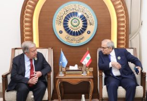 رئيس مجلس الوزراء، الدكتور نواف سلام، يلتقي الأمين العام للأمم المتحدة، السيد أنطونيو غوتيريش