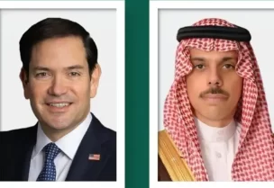 ماركو روبيو مع نظيره السعودي الأمير فيصل بن فرحان