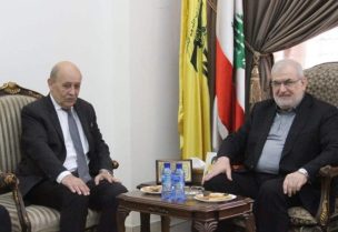 رئيس كتلة الوفاء للمقاومة النائب الحاج محمد رعد يستقبل المبعوث الرئاسي الفرنسي الى لبنان جان ايف لودريان