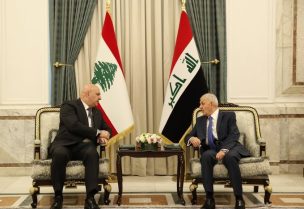 الرئيس عون يلتقي بالرئيس العراقي عبد اللطيف رشيد في القصر الرئاسي في بغداد