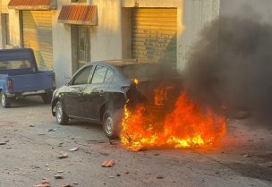 صورة للدراجة النارية المستهدفة في بنت جبيل