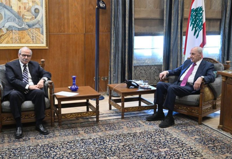 رئيس مجلس النواب نبيه بري في مقر الرئاسة الثانية في عين التينة مع رئيس الحكومة نواف سلام