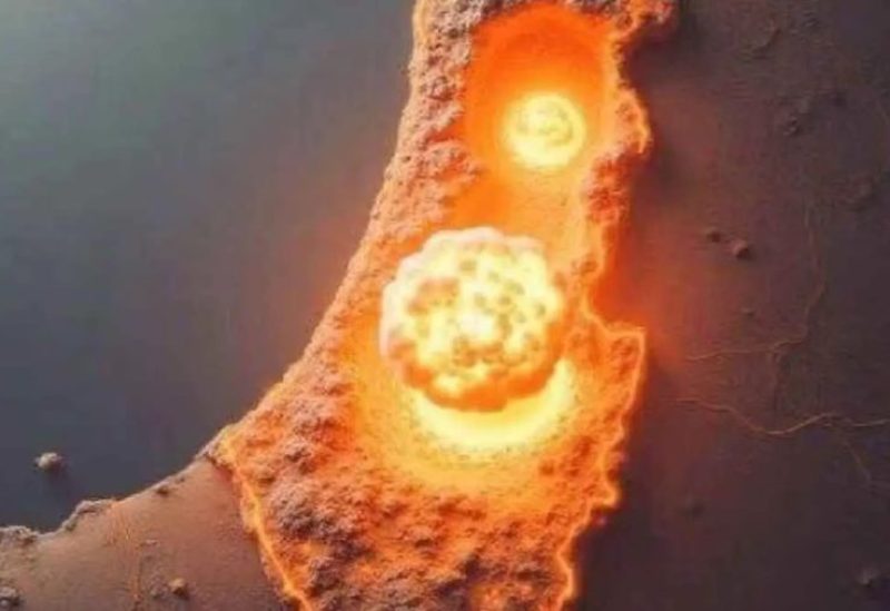 الصورة التي نشرها مهدي محمدي لضربة نووية على إسرائيل