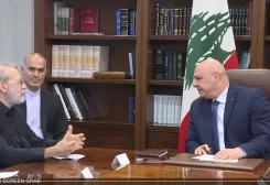 الرئيس جوزيا عون خلال لقاء علي لاريجاني