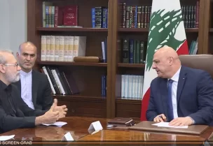 الرئيس جوزيا عون خلال لقاء علي لاريجاني