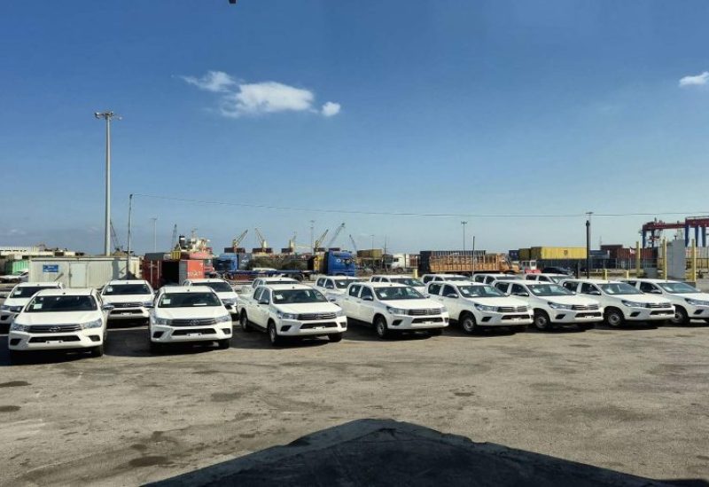 الآليات الجديدة التي سلمت لقوى الأمن في مرفأ بيروت