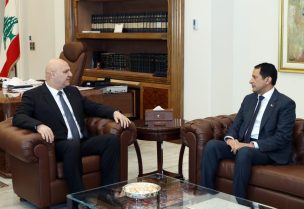رئيس الجمهورية العماد جوزاف عون مع السفير القطري في لبنان، الشيخ سعود بن عبد الرحمن آل ثاني
