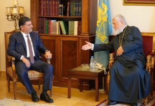 لقاء الشيخ بهاء الحريري والبطريرك آرام الأول